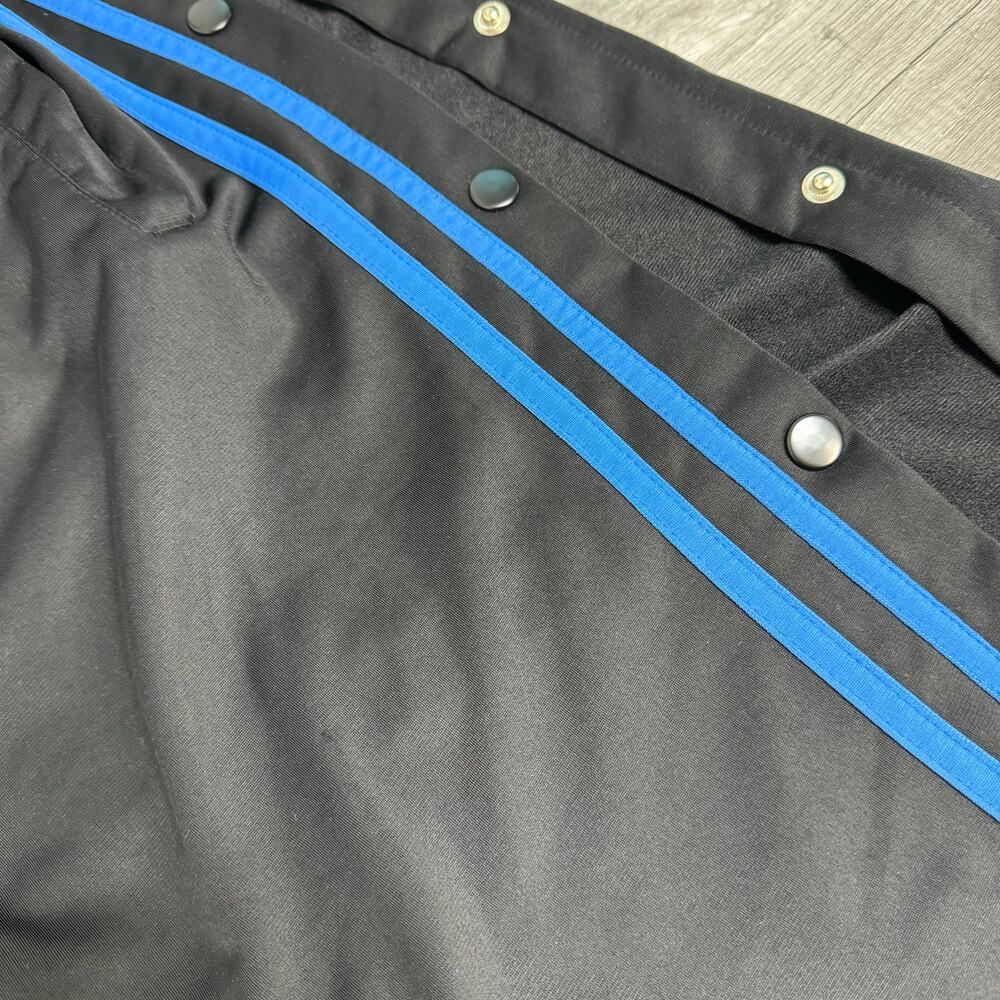 Vintage 90s Y2K Brake Tear Away Track Pants Side Stripe Blue Black Size Large - Picture 5 of 6